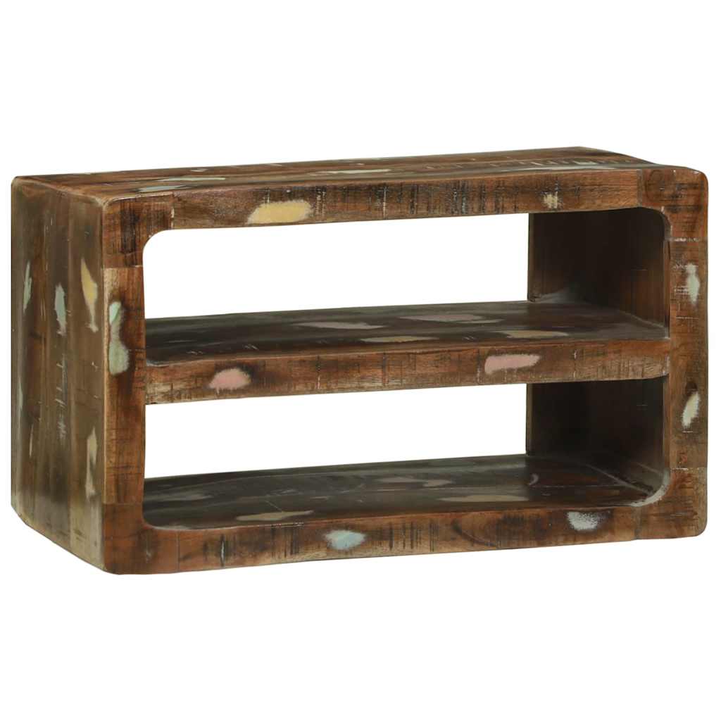 TV Cabinet Multicolored 60 X 32 X 36 Cm Solid Reclaimed Wood