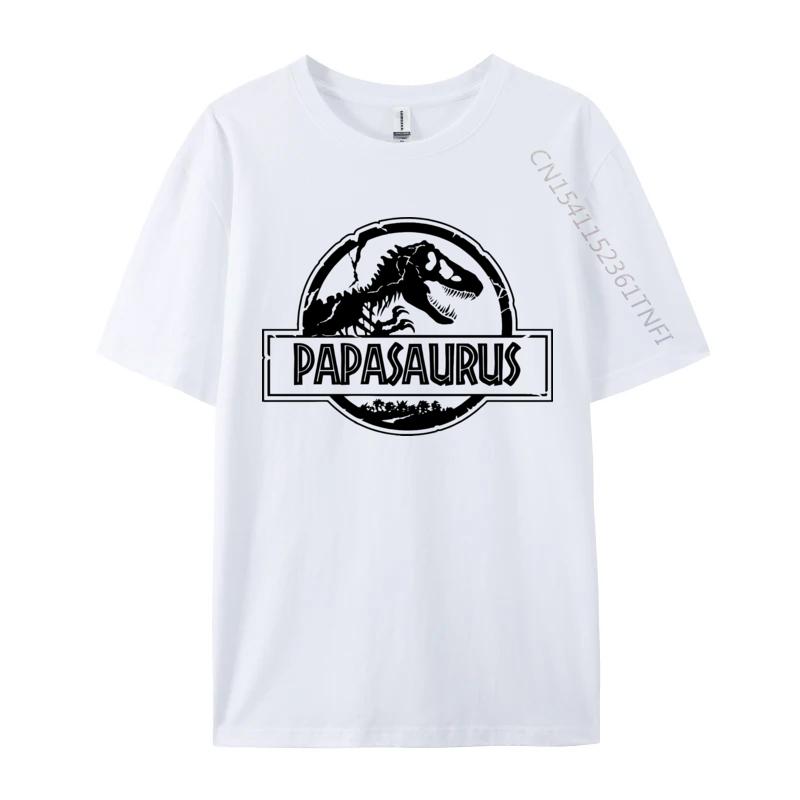 Papasaurus Tshirt Faddish Cosie Top Tshirts Premium Cotton Male T Shirt Gift From Son And Daughter Amazing