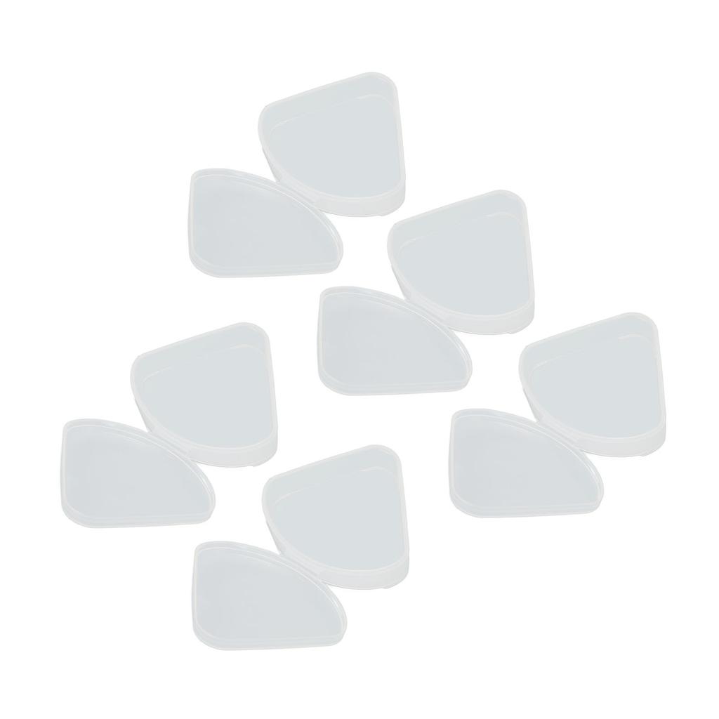 5pcs Powder Puff Storage Box Portable Transparent Triangle Makeup Puff Container Case for Bead Capsu