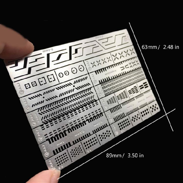 Durability 12 In 1 Carving Ruler Scribes Line Templates Drill Hole Templates For Model Crafting Militaries Model