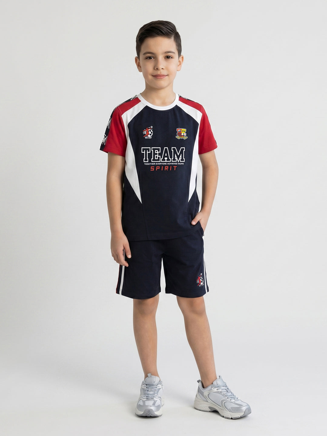 Monte Carlo Boys Regular Fit Printed Bermuda Set 4-5 Years