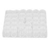 Clear Plastic Jewelry Bead Storage Small Round Container Jars with Rectangle Box