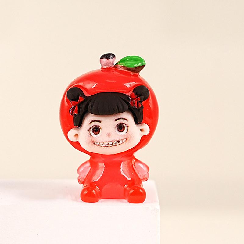 

2 шт. светящаяся фигурка Nezha Micro Landscape, украшение, уличная светящаяся миниатюрная статуэтка, горшечные мини-садовые аксессуары as the picture