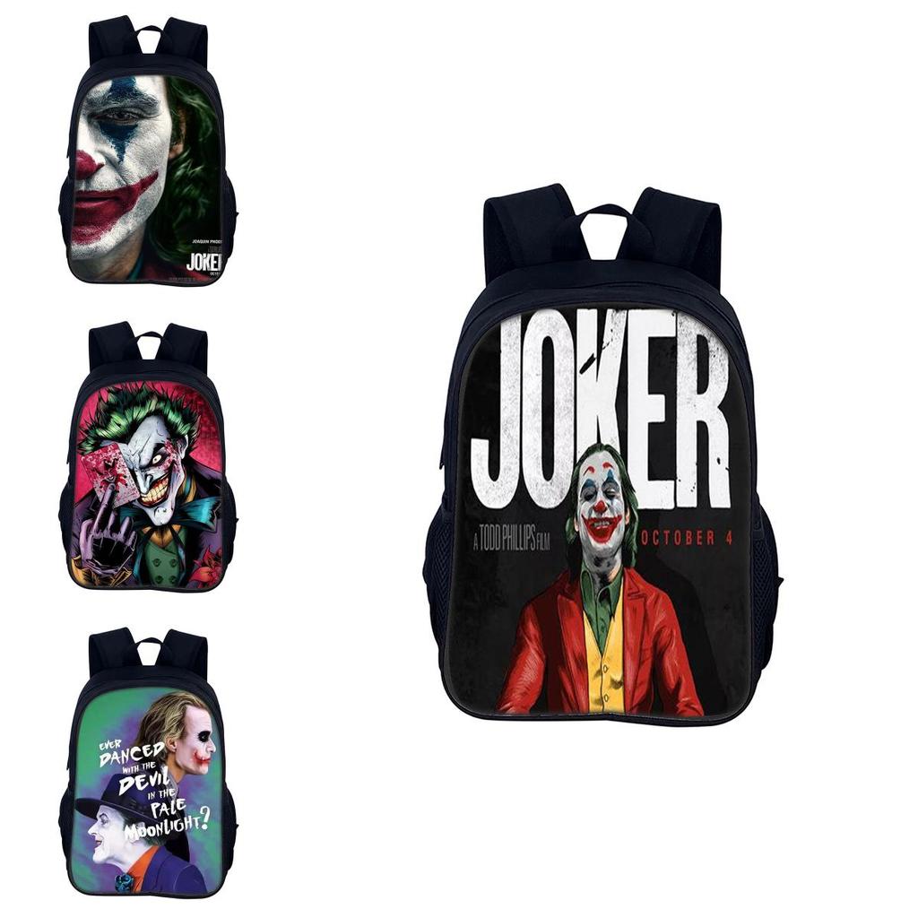 Joker Small Backpack For Men Women Casual Nylon School Bag With Adjustable Straps
