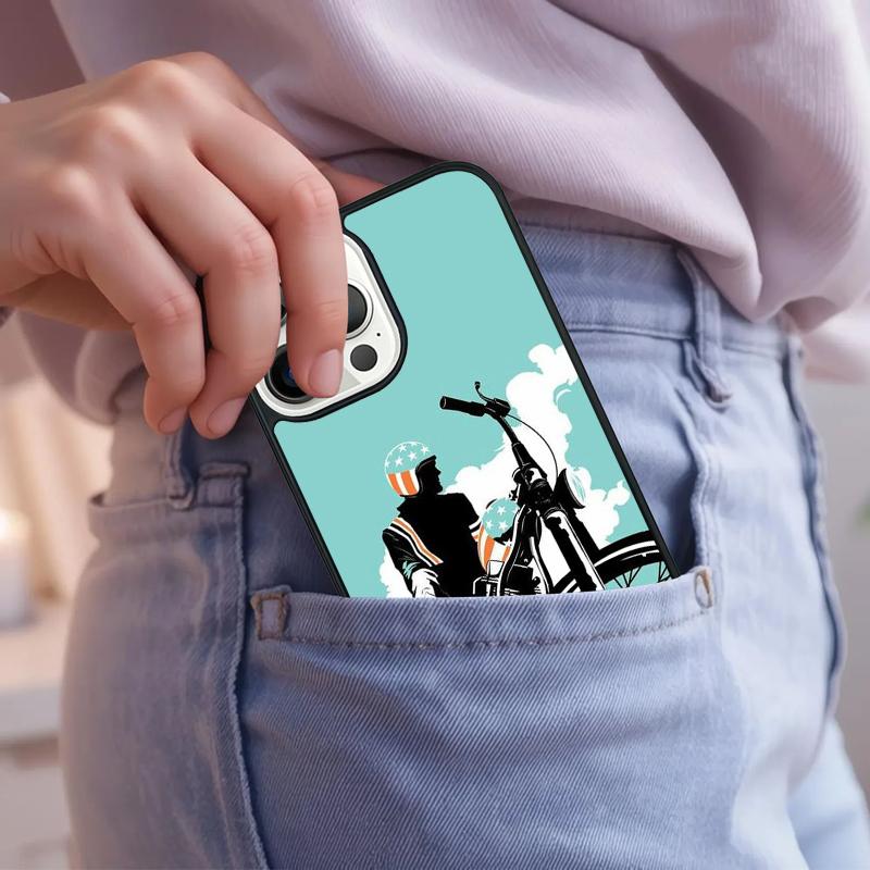 

Cartoon Motorcycle Phone Case For iPhone 17 Air 15 16e 14 13 Pro Max Coque 12 11 Pro Max PLUS cover iPhone 15pro max