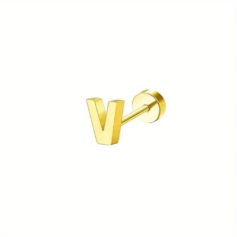Bobisty 1Piece Earrings for Women Men Stainless Steel Tiny Cartilage Star Moon Heart Elegant Cartilage Piercing Jewelry
