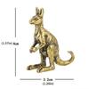 1pc Mini Kangaroo Figurine Vintage Brass Small Kangaroo Statue Vintage Animal Sculpture Fengshui Ornament For Home Office Decor