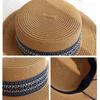 Ethnic Style Weave Straw Hat UV Protection Outdoor Visor Cap Fashion Beach Hat  Outdoor