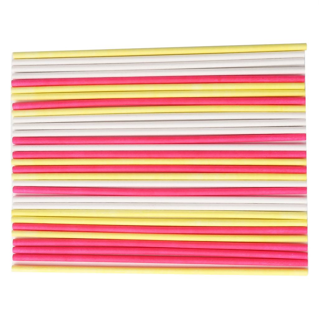 Lollipop Sticks Food Grade Paper Candy Cake Chocolates Stick DIY Baking Accessory30Pcs Colorful M