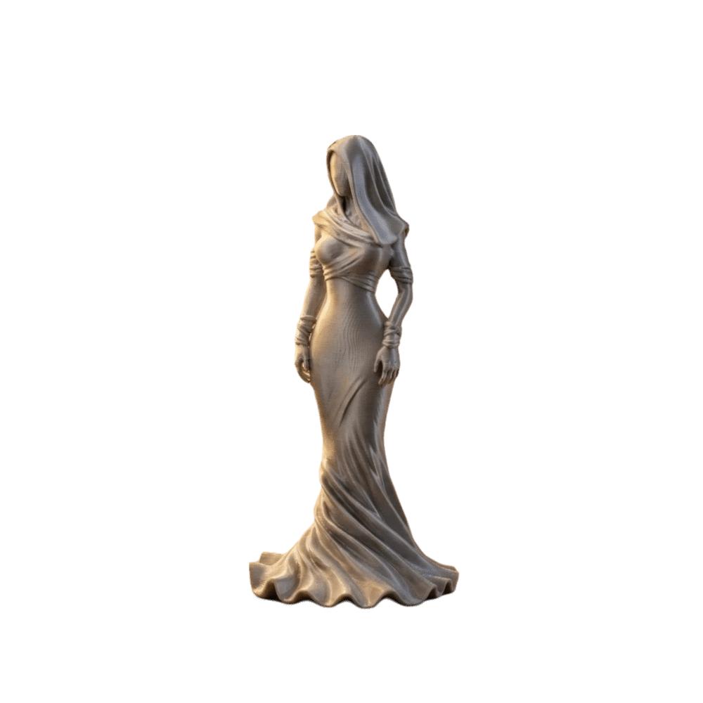 Einfache 3D-gedruckte tanzende Dame Statue Heimdekoration Elegante Frauenfigur Statue Fließender Rock Mädchen Skulptur Geschenk