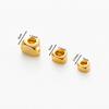 30/50pcs 14K 18K Gold Color Plated Brass Hole 1.5mm Triangle Beads Spacer Beads Bracelet Diy Jewelry Accessories