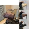 Stylish Fashionable 2024 Womens Solid Color Pu Leather Handbag Trendy Street Style Cylinder Bag