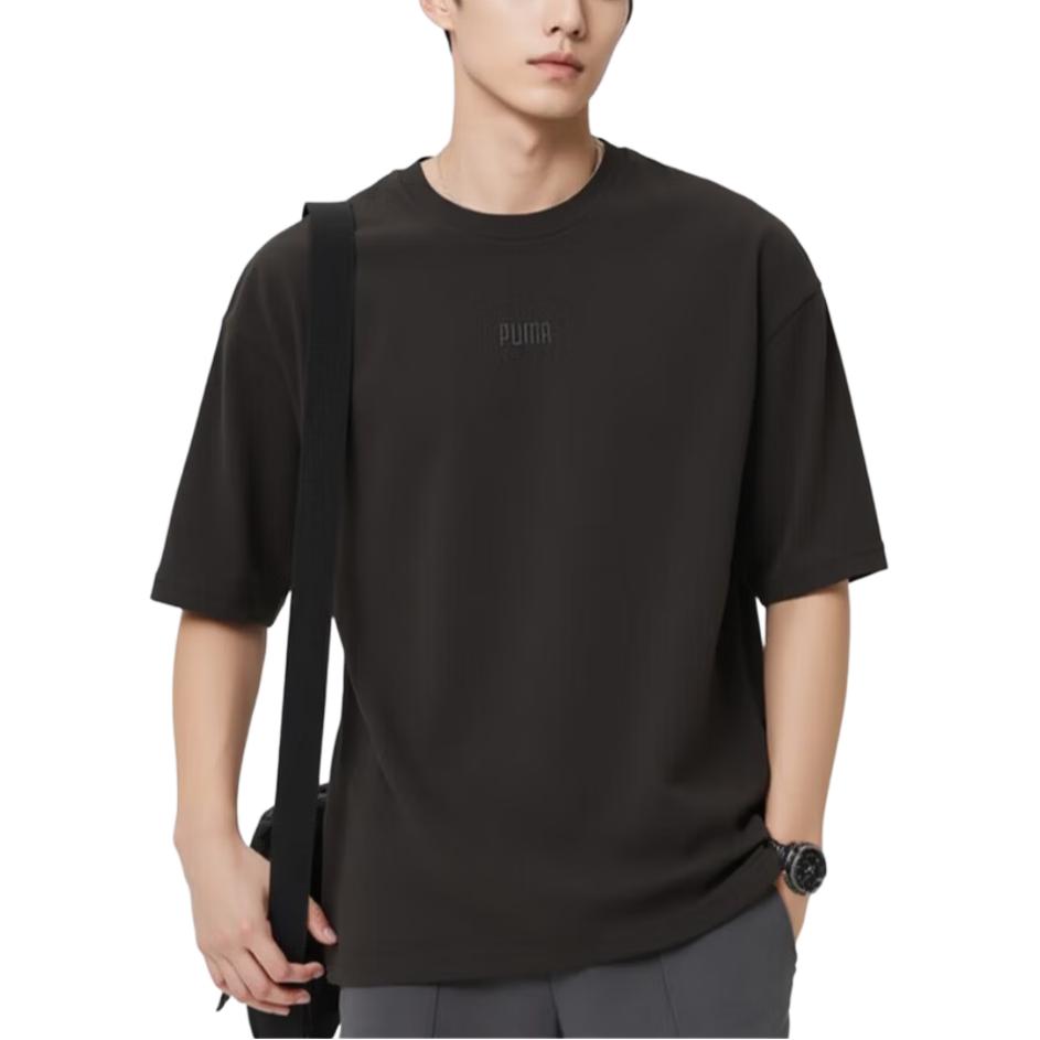 Puma Casual Breathable Versatile Simple Short Sleeve T-Shirt Men Tops Black 690645-01