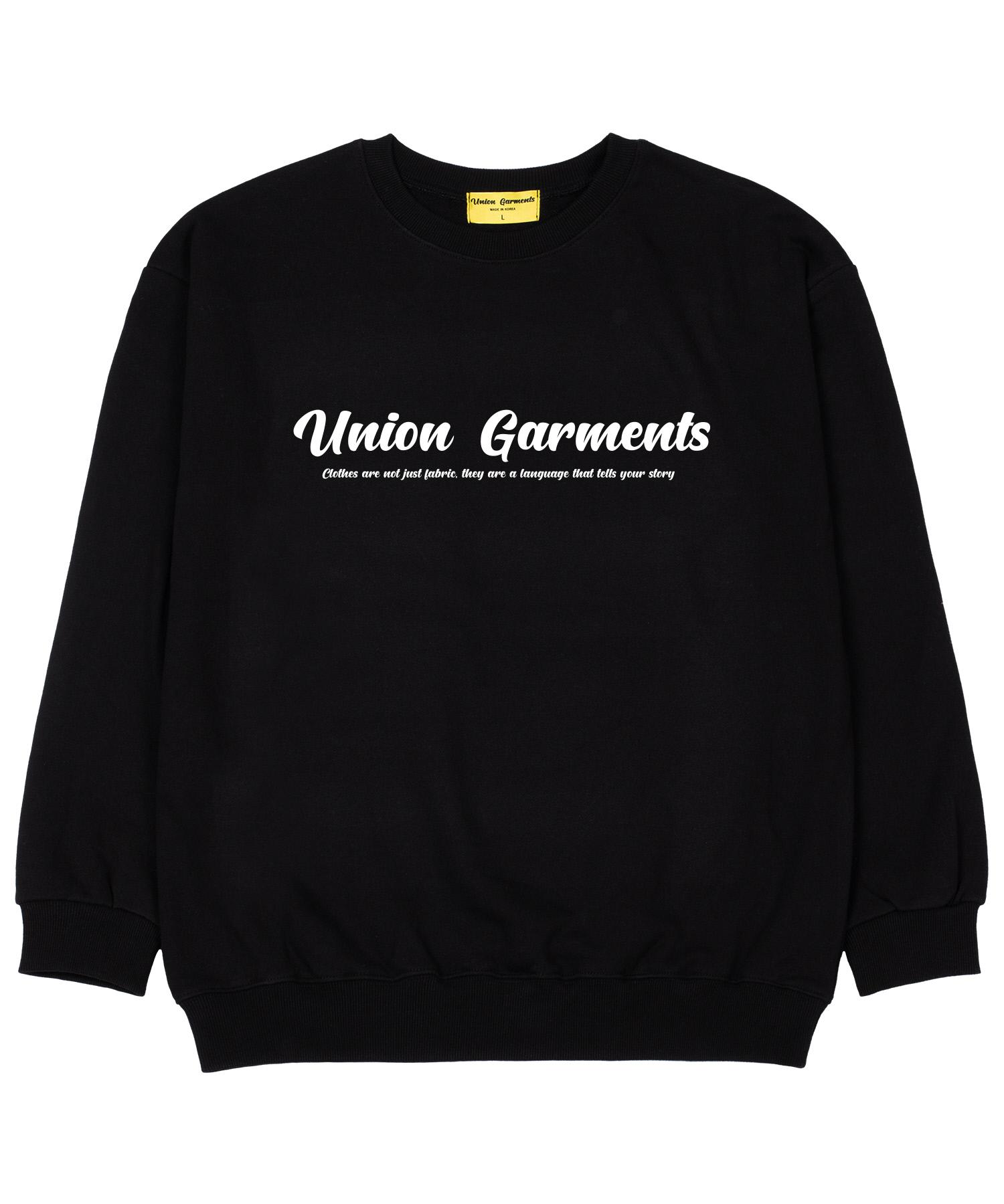 Union Garments Логотип Толстовка Оверсайз из French Terry Черная L
