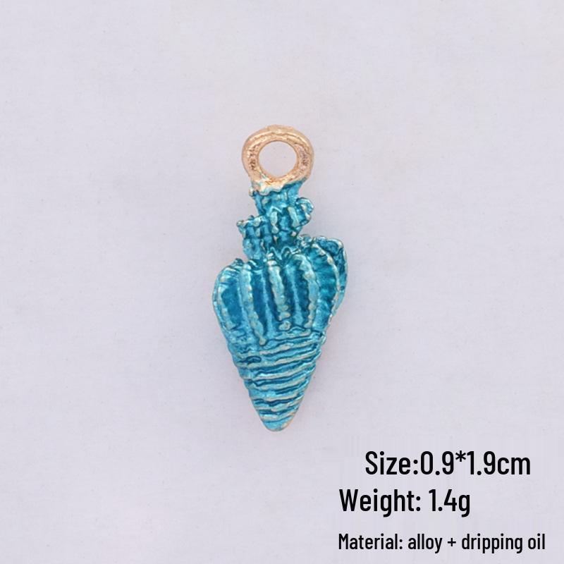Korean Alloy Pearlescent Seashell & Starfish Pendant for DIY Jewelry Accessories