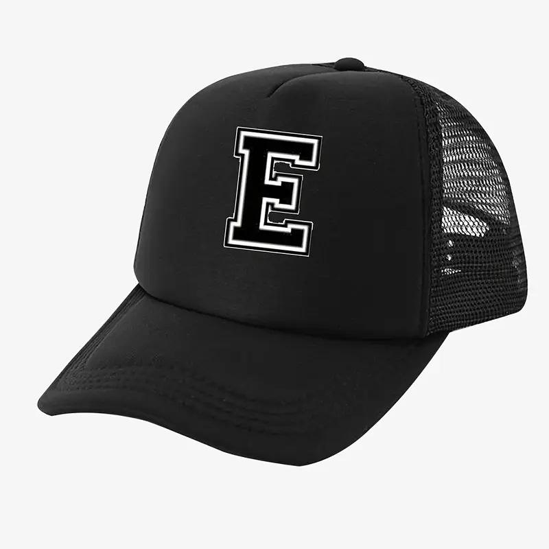 Truck Hat Large Mesh Summer Curved Brim Baseball Cap, Trendy Thin Light Plate Black, Large Mesh Hat Truck Hat