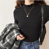 Double-Sided Fleece Semi-High Collar Long-Sleeve Women's Top