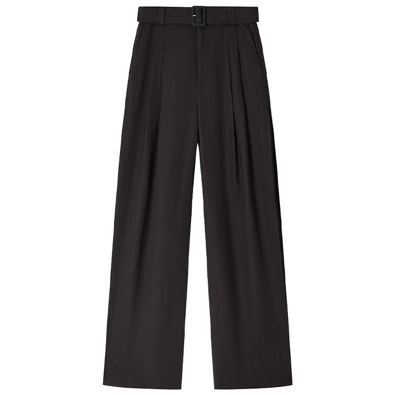 EICHITOO Women s High-Waist Lyocell-Linen Commuter Casual Trousers M