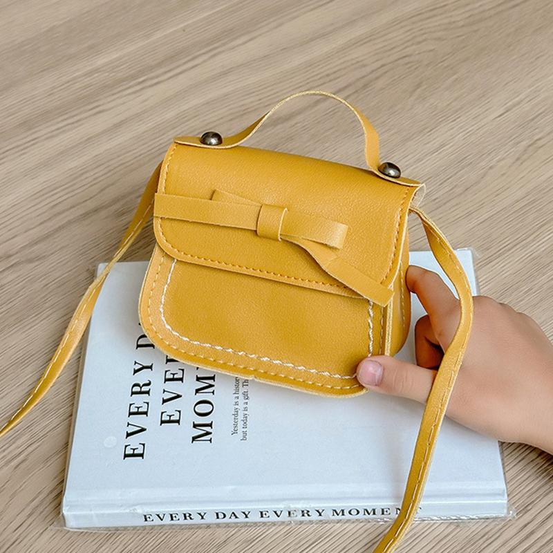 Fashion Small Purse Hand Bag For Little Girls Toddler Kids Cute Bow Messenger Bag Crossbody Bag Coin Wallet Single Shoulder Bag