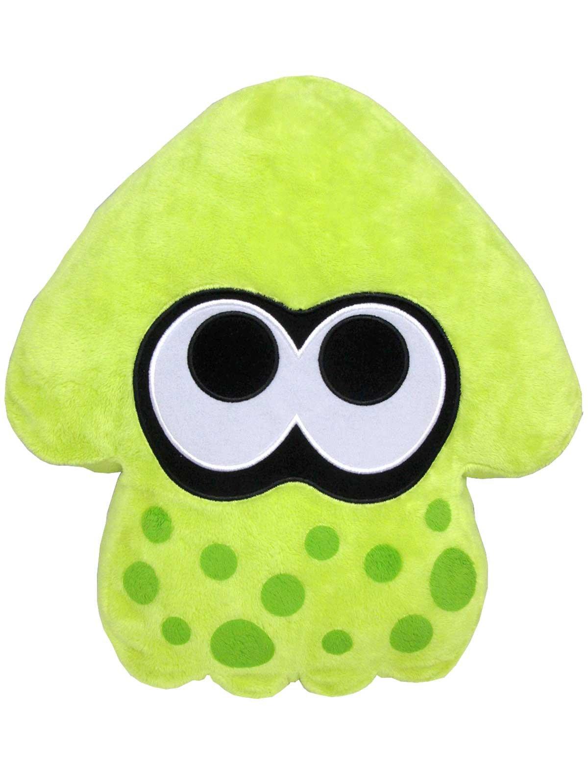 

Splatoon Squid 35cm Lime Green Cushion, Tall,
