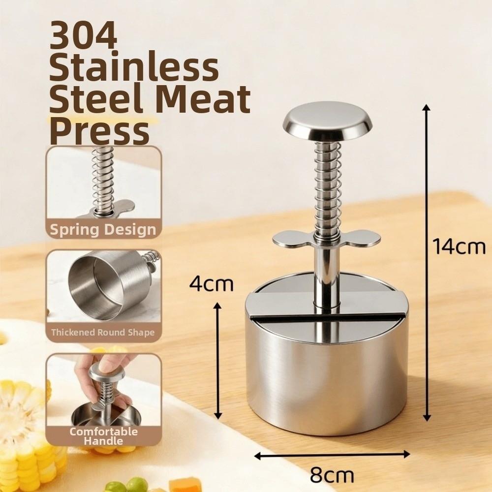 Stainless Steel Burger Press Non Stick Patty Making Mold Durable Hamburger Patty Maker Restaurant 8cm