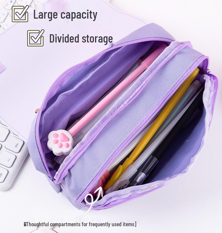 2024 Söt pennväska med stor kapacitet för studenter - Pennväska och pennskrin för pojkar och flickor