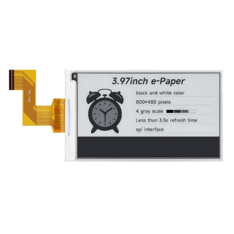 HAT+ Compatible 3.97in E Paper Screen For RPi Featuring Wide Viewing Angle And Persistent Display