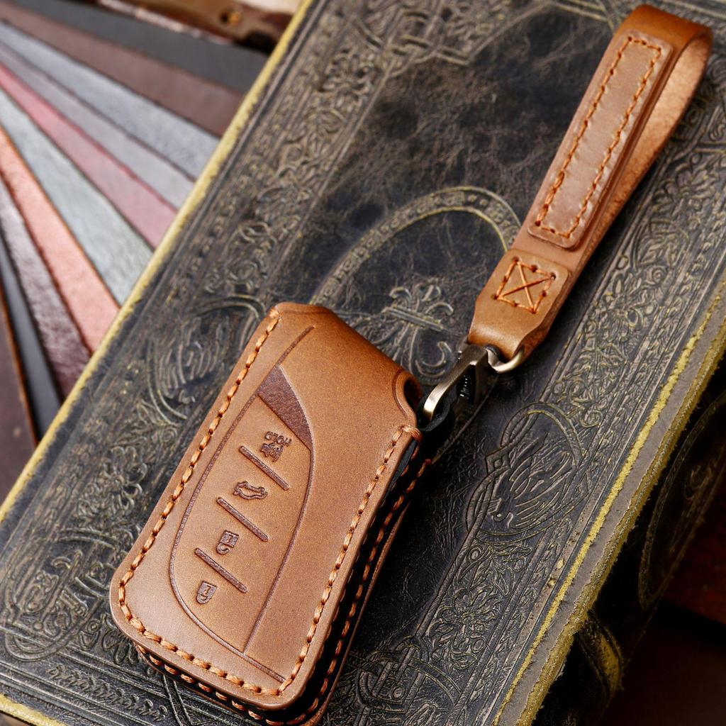 Handmade Genuine Leather Car Key Cover for Lexus