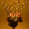 Uonlytech 60 LEDs Solar Powered Artificial Branch Lights Twig Lights Lighted Willow Branch for Christmas Thanksgiving Home Party Decoration (Warm