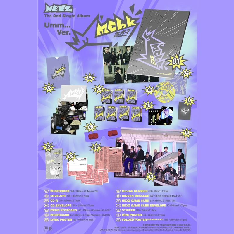 NEXZ 2nd Single Album Mmchk (Umm… Ver. / Chk! Ver.)
