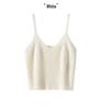 Women's 100% Cashmere V-Neck Knit Camisole – Slim Fit, Fashionable Outerwear in Multiple Colors