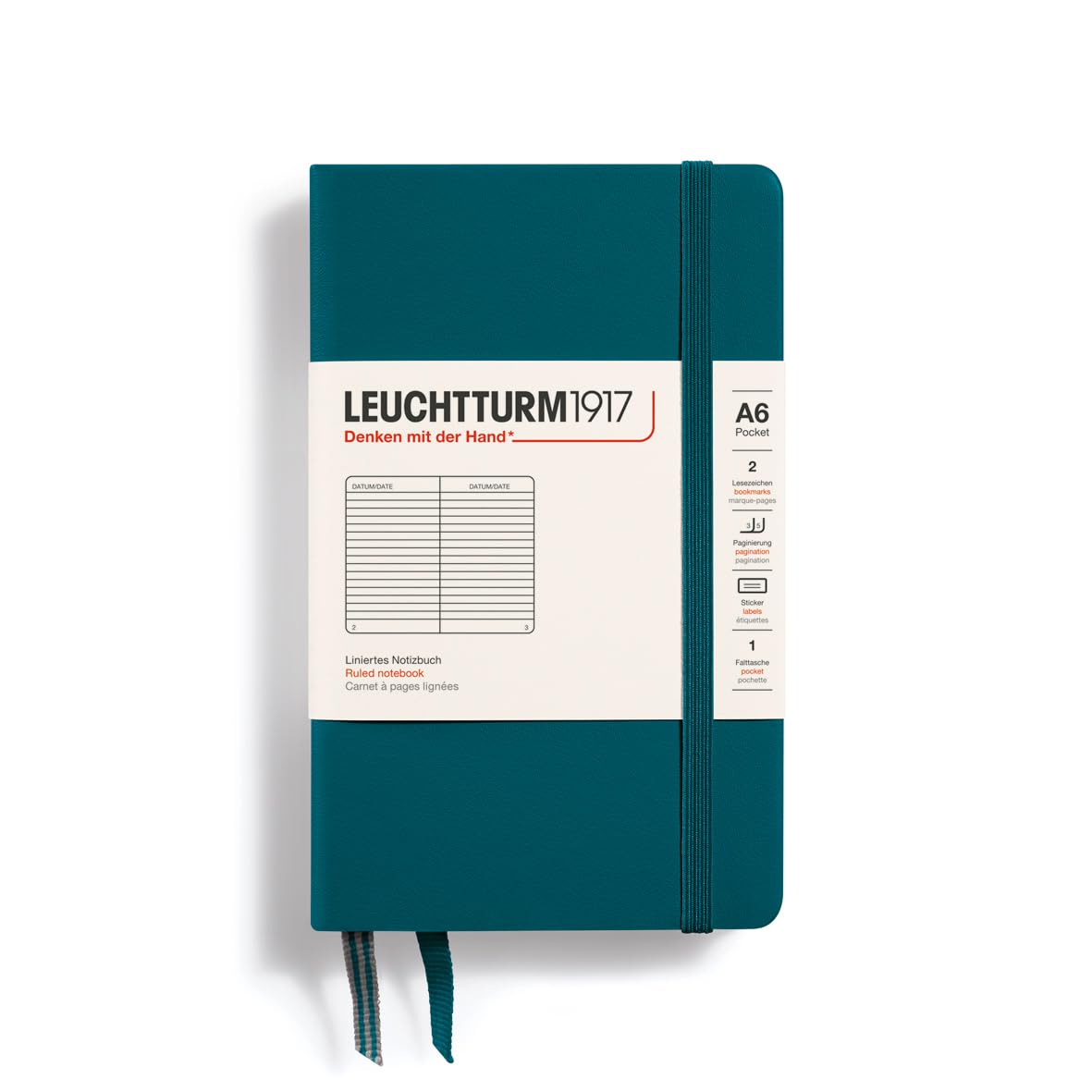 Leuchtturm Горизонтальный Тихий океан Официально импортированный блокнот, A6, В линейку, Зеленый, 359700,