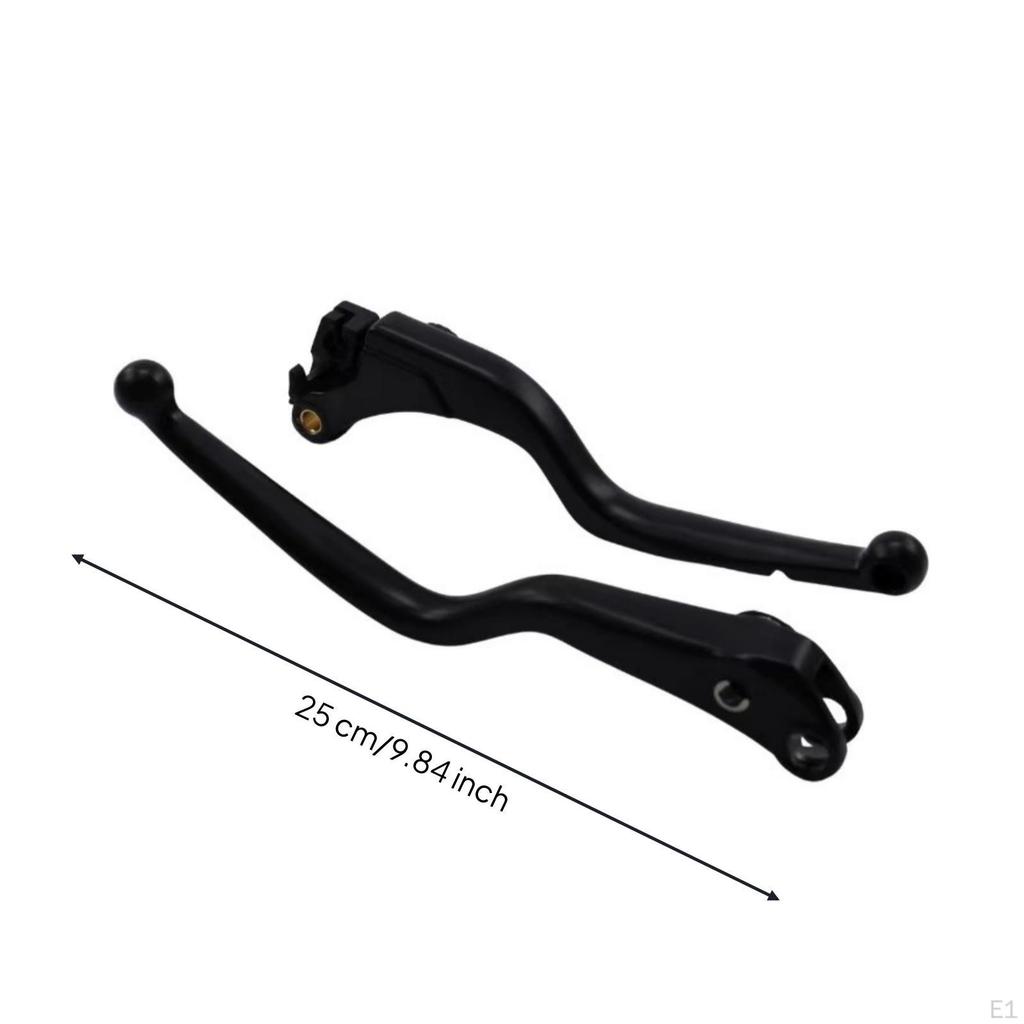 2 Pieces Brake and Clutch Lever Set Matte Black Motorcycle Levers with Hardware