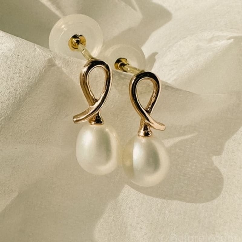 BEFORE MOONRISE [14K] Line Pearl Earrings GE6