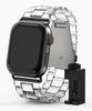 Nuateu Crystal Clear Transparent Strap Compatible With All Apple Watch Models 11/10/9/8/7/6/5/4/Se3/Ultra 3