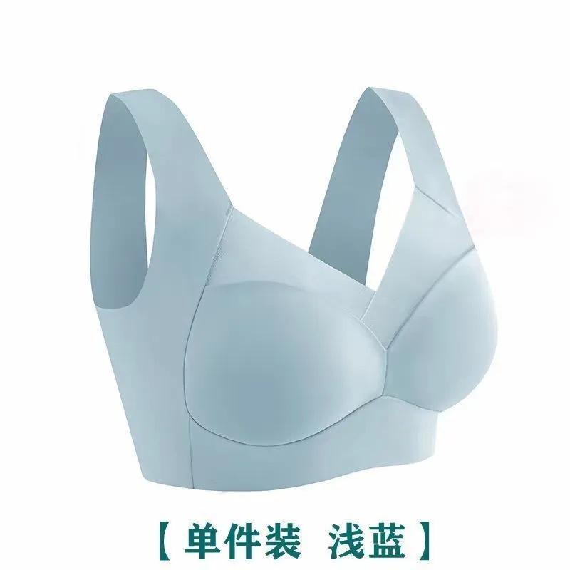 Seamless Wide Strap Bra Wireless Full Coverage Comfort Padded Daily Wear Bra for Women