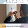 Joyberg Magnetic Notepads for Refrigerator - Flower Design, 50 Sheets Per Pad, 4 Pack Memo Pads for Grocery Lists and To-Dos