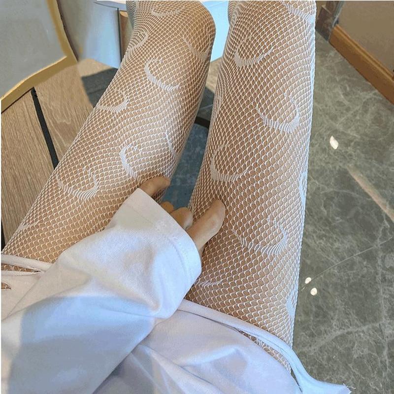 Sexy punčochové kalhoty Punčocháče s květinovým potiskem Síťovaná síťovaná punčochové kalhoty Body Punčochy Dámské Spodní prádlo Punčochové zboží Síťované Nylonové punčochy