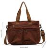 Borse Messenger Casual in Velluto a Coste Grande Capacità per Pendolari Mamma Portatile Borsa a Spalla Multi Scomparti Borse Tote da Campeggio