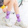 Ladies' Butterfly Printed Socks - Soft, Comfortable, and Trendy Candy Colors  Fashionable Street and Sports Socks, Suitable for All Seasons