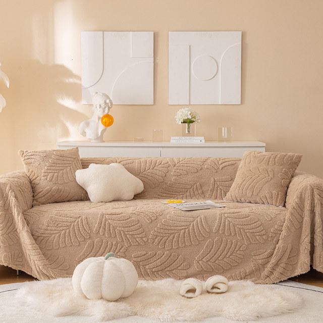 Nowoczesny żakardowy liście aksamitny narzuta na sofę 2 3-osobową polar miękki w kształcie litery L pokrowiec na kanapę pokrowiec na fotel rozkładany wszystkie rozmiary