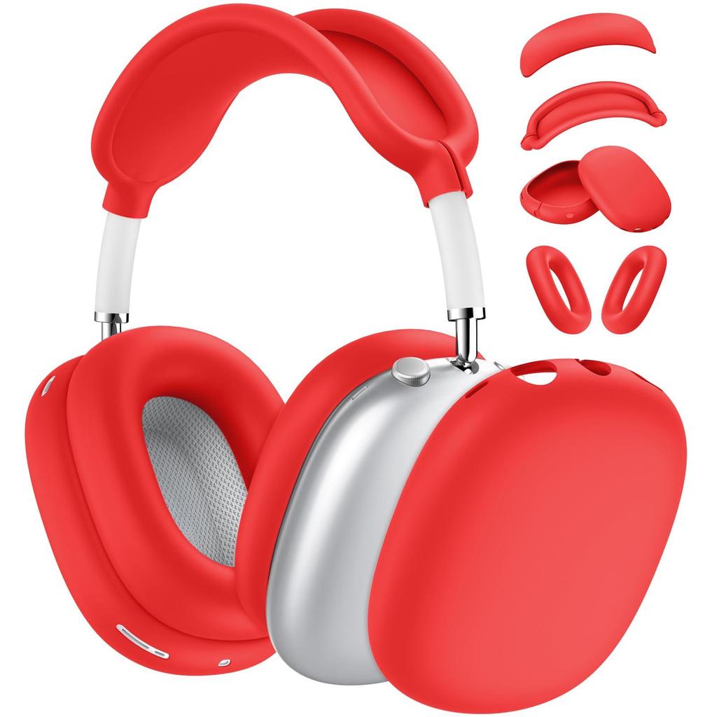 Solid Color Silicone Protective Case for AirPods Max - Over-Ear Soft Shell Cover