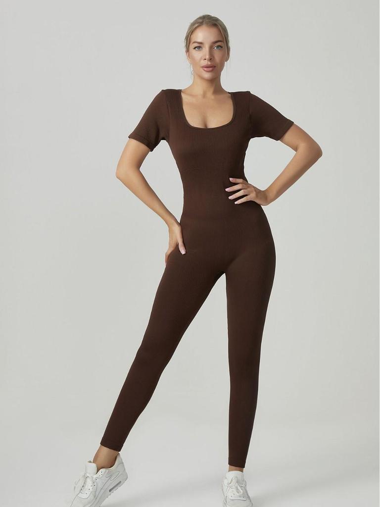 Seamless Women's Yoga & Running One-Piece - Quick-Dry Fit for Spring & Autumn