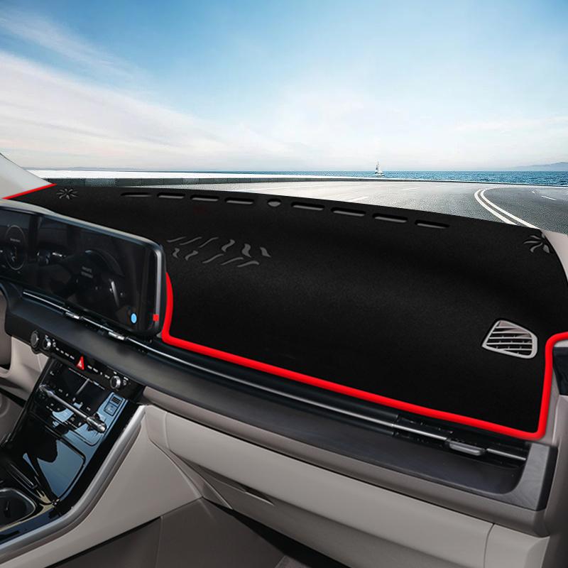 Para Kia Carnival KA4 2020 2021 2022 2023 2024 Capa para Painel de Carro Evitar Luz Almofada Proteção Solar Estojo Tapetes Anti-UV Tapete Antiderrapante