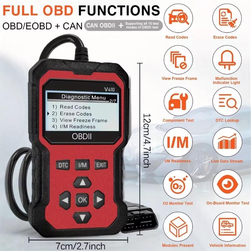 Industrial OBD2 Diagnostic Scanner High Resolution Display Multiple Language Compatibility Car Diagnostic Tool