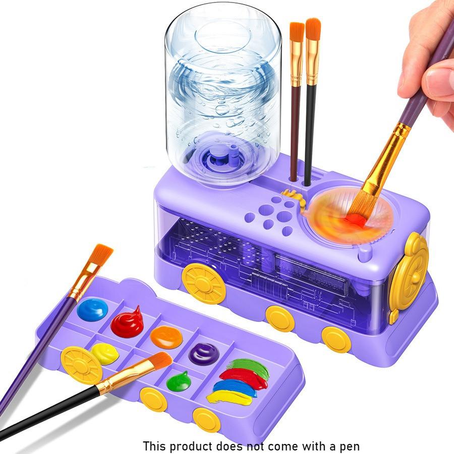 Hair Brush Cleaner Automatically Changes The Washing Pen Holder for Watercolor Painting Brush Rinser Watercolor Wash Pen Holder