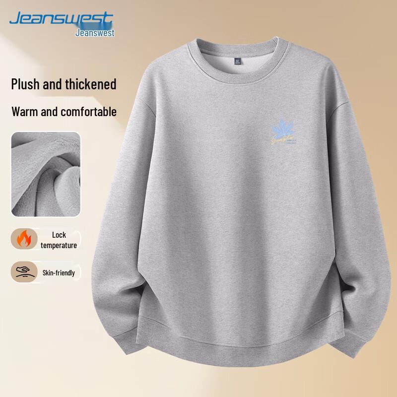 Jeanswest Herren Fleecegefüttertes Rundhals-Sweatshirt
