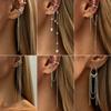 1/2Pcs Long Tassel Chain Ear Cuff Ear Clip Without Hole C Shape Earring For Women Cartilage Pearl Chain Clip Earrings Jewelry