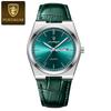 POEDAGAR Men's Ultra-Thin Dual Calendar Quartz Watch with Leather Strap - Trendy Fashion Wristwatch