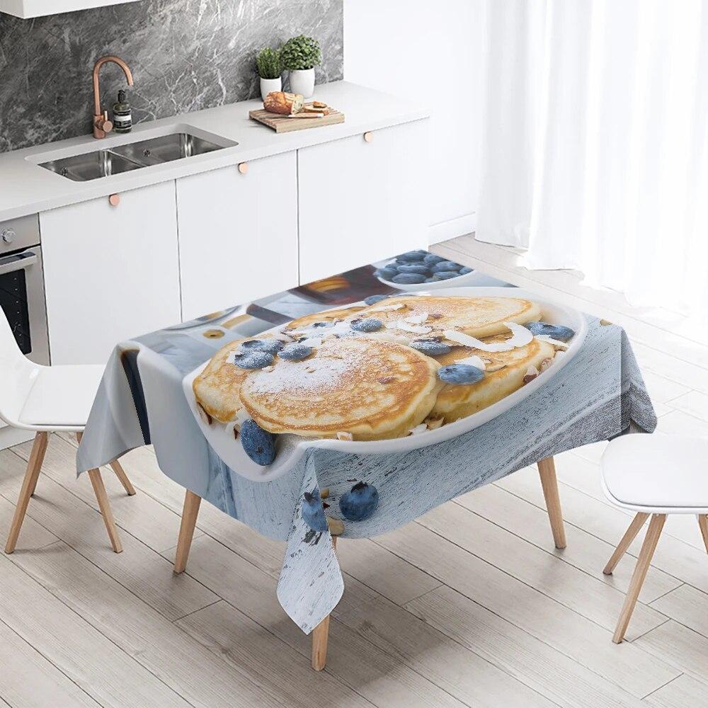 Gourmet-bedruckte Tischdecke, Restaurant-Tischdekoration und Dekoration, Küche, Zuhause, Antifouling, wasserdicht